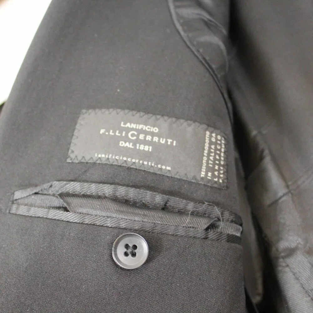 Banana Republic‎ Men’s Black Suit Jacket 42R Tailored Fit Double Vent